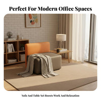 Nordic design Corner Couch and Table Combination Modern Look Couch and sidechair Group space-saving Design Office Furniture adaptable Placement for Homeowners, Business Owners, Interior Designers, Reception Area, Lobby, Waiting Room