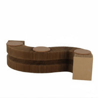Accordion Paper Bench Space-Saving Collapsible Paper Stool Foldable Design