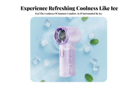 Long Battery Life Handheld Turbine Fan Portable Design Mini High Speed Fan Quiet Operation for Travelers, Commuters, Outdoor, Camping, Beach