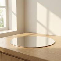 DIY Round Flat Glass Mirror, 1mm Thick, Non-Magnifying, Unframed Mini Mirror Lens