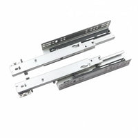 2 Pieces Three Section Drawer Slide Quiet Hardware Self Closing for Furniture