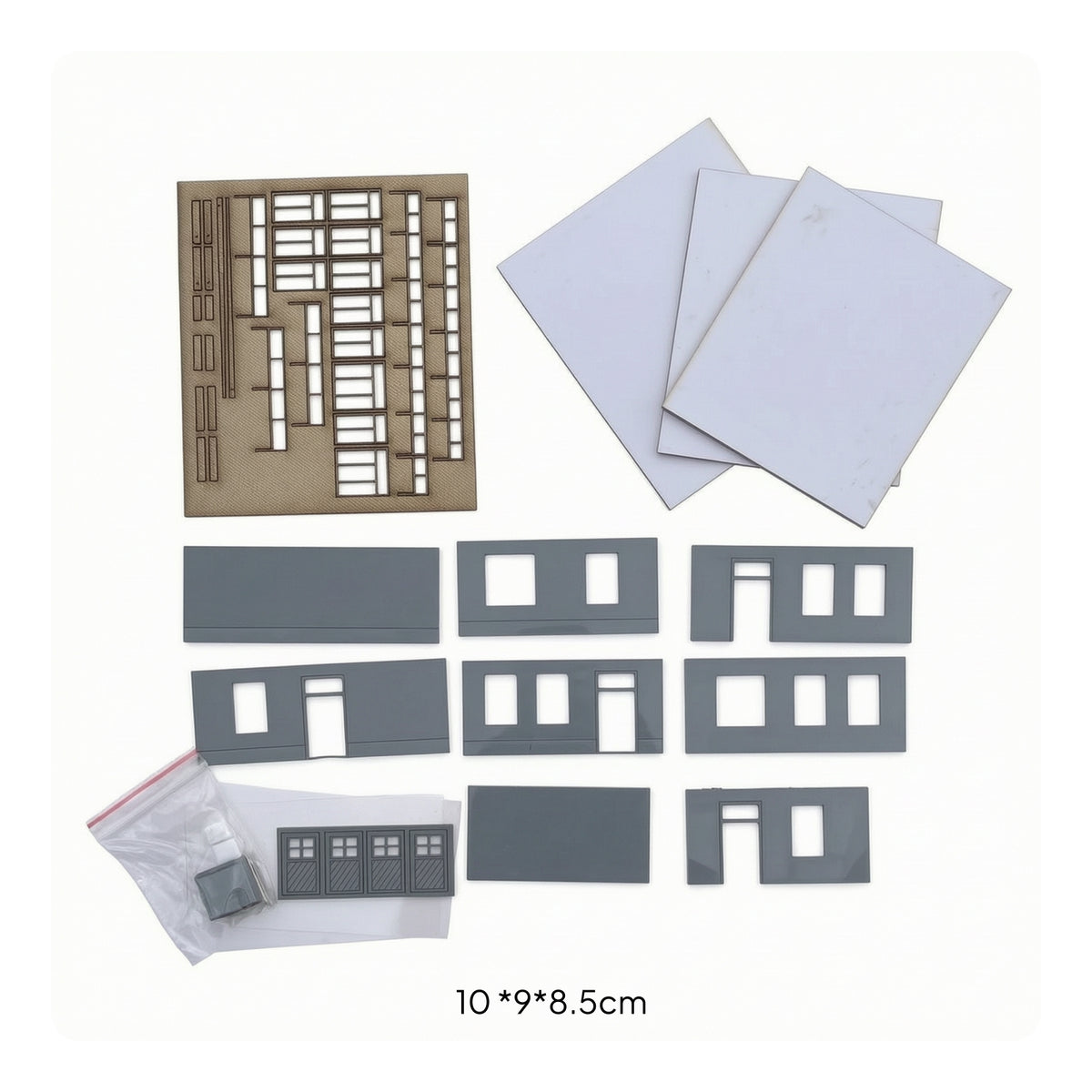 1:87 Railway Crossing House Kit Laser-Cut Railway Crossing House Flat-Pack HO Scale Building Kit DIY for Hobbyists