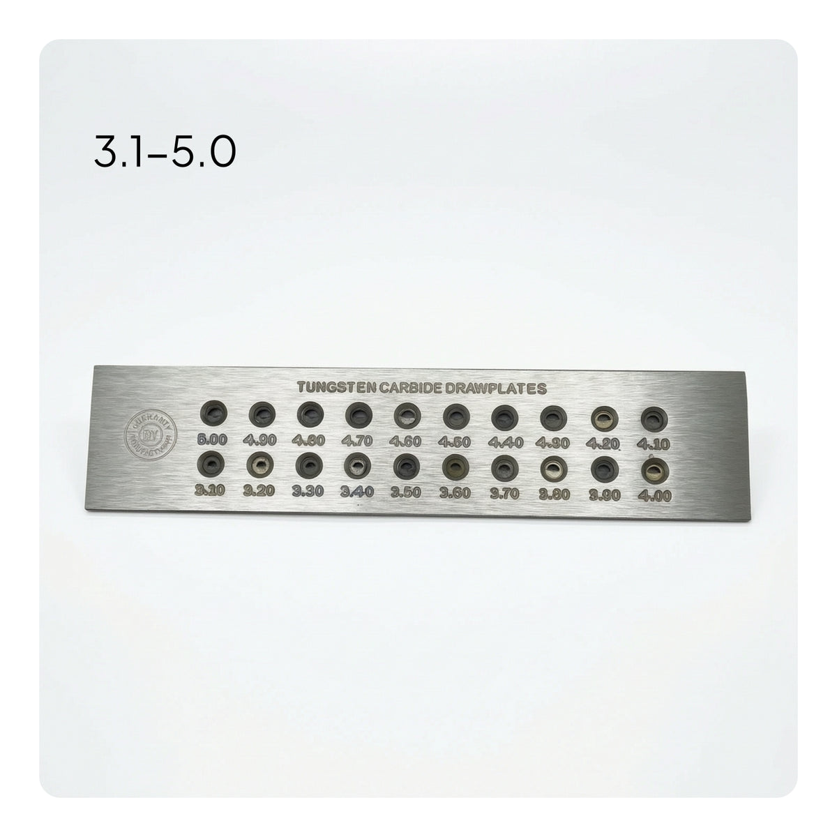 Precision Jewelry Wire Draw Plate Brushed Metal Half-Round Draw Plate Accurate Wire Drawplate Smooth for Metalsmiths
