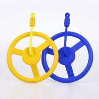 Hanging Steering Wheel Outdoor Steering Wheel with Rope Replacement Play Accessory for Kids, Children, Playground, Backyard, Obstacle Course