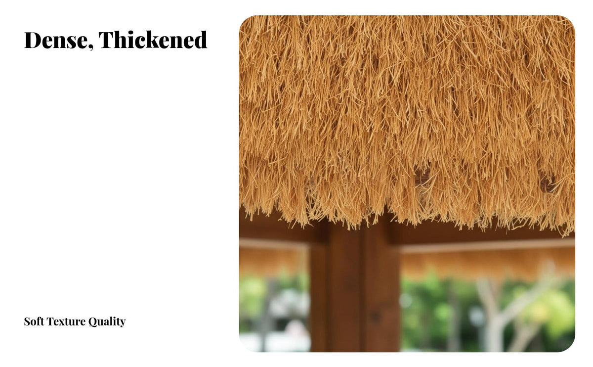 Artificial Thatch Roofing Realistic Look Synthetic Straw Roof High Simulation Simulated Thatch Panel for Landscape Designers, Bamboo Bar, Resorts