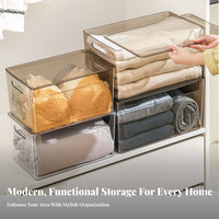Clear container with Handles Transparent Design Storage Box Large Capacity for Parents