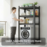 Large Capacity over the Washer Storage Rack Strong Load-Bearing over the Washer Shelf Heavy Duty Washing Machine Space Saver Shelf Easy Assembly for Balcony, Kitchen, Bathroom