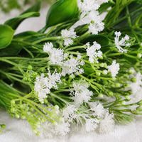 Artificial Spring Door Wreath, 42cm Baby's Breath Wreath, Wall Hanging for Front Door, 280g Synthetic Floral Decor