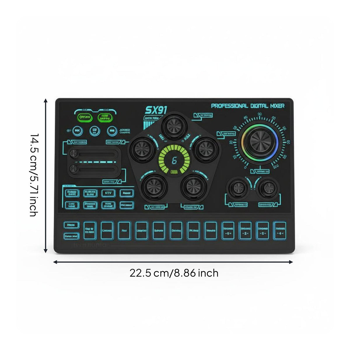 Sing-Along Sound Card Noise Reduction Phone Audio Mixer Reverb Modes Broadcasting Vocal Input Device Set for Streamers