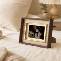 Resin Picture Frame, Moon Brown Photo Frame, Dual Use for Desk Top, Compatible with A4/B4, Photo Stand, Living Room, Gift