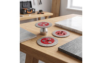 3 Pieces Heat-Dissipating Diamond Cutting Disc with M14 Flange Threaded Diamond Cutting Blade with Flange Compact Abrasive for Masons, Tilers, Angle Grinders, Tight Confined Areas, Stone Carving