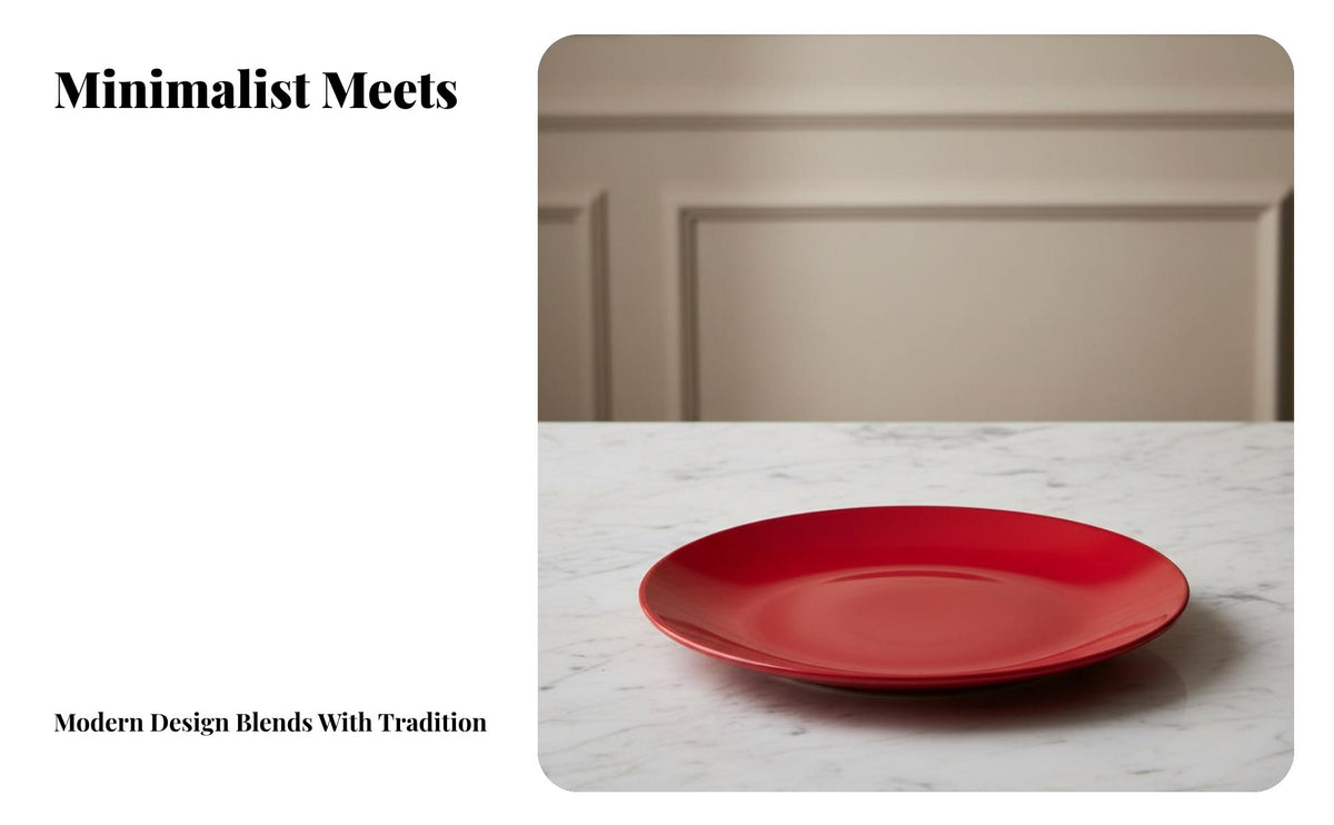 Ceramic Dinnerware Set, Festive Red Plates, Bowls, Steak Plate, Soup Bowl, Mug, Stew Pot, Minimalist Design, Hotel Tableware