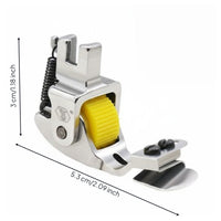 All Steel down Folding Presser Foot Long-Lasting Roller Presser Foot Multifunctional Sewing Machine Accessory for Tailors