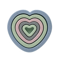 5 Pieces Stackable Heart-Shaped Stepping Stones Indoor-Outdoor Foam Stepping Stones Sturdy Toy Long-Lasting for Children, Playroom