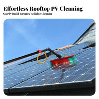 Scratch-Non-Scratch Bristles Telescopic Photovoltaic Panel Washer Lightweight Design Solar Panel Cleaning Brush Water Fed Pole Brush Kit for Professional Cleaners, Maintenance Technicians, Homeowners, Outdoor, Rooftops