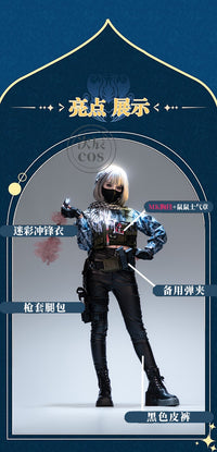 【现货】次辰三角洲行动麦晓雯cos服骇爪原皮大全套cosplay服装女 麦晓雯假发 L【适合105-115斤】 现货