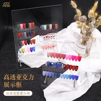 Japanese Style Clear Acrylic Nail Art Display Board for Gel Polish Color Cards and Nail Tips