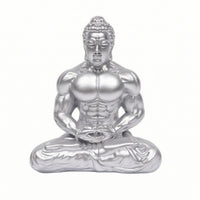 Buddha Statue with Metal-Like Finish Polyresin Meditating Buddha Statue Serene