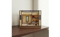 LED Lighting Washitsu Miniature Model Miniature Japanese Room Kit DIY Wooden Dollhouse for Hobbyists, Display