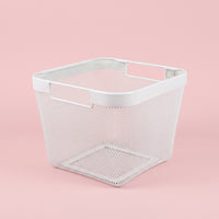 Storage Baskets with Iron Wire Construction for Fruit and Vegetable Large Portable with Handle for Families