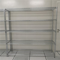 Stainless Steel Chrome Plated Carbon Steel Multi-Layer Storage Rack with Wheels for Cold Storage and Workshops