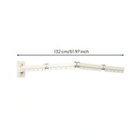 Wall Hanger with Folding Arm Foldable Wall-Mounted Clothes Rack Fold-Away Garment Rack for Apartment