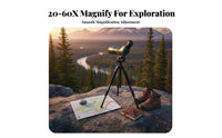 20-60x60 Spotting Large 60mm Objective Lens Variable Power Spotting Crisp Optics High Power Variable Power Monocular for Field Observer S Range