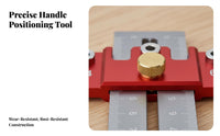 Precise Positioning Handle Hole Tool Aluminum Alloy Body Handle Installation Tool Adjustable for Carpenters, Professionals, Workshop