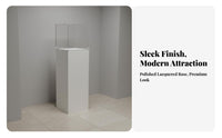 Dustproof Acrylic Cover Display Pedestal Varnish Ed Finish Pedestal Display Case Non-Yellowing Jewelry Showcase Stand Clear View for Gallery Owners, Exhibitors, Collectors, Retail Shop, Home