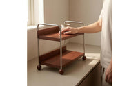 Two-Tier Mug Rack Space-Saving Wood and Steel Cup Organizer Countertop Mug Holder