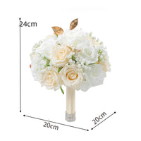 Show-Stopping Artificial Flower Bouquet Handheld Bridal Bouquet Elegant Flowers Delicate for Brides