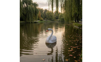 Buoyant Swan Sculpture Curved Neck Buoyant Swan Ornament Weather Resistant Outdoor Decor for Pool, Garden