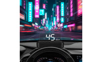 Adjustable Angle Head-up Display No Film Required OBD Car HUD Flexible Mounting for Night Driving