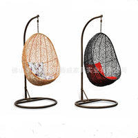 Outdoor Wicker Swing Chair Rattan Hanging Basket for Patio Garden