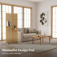 Freestanding Folding Pegboard Divider Foldable Design Partition Screen Minimalist Aesthetic Storage Rack Multi-Functional for Homeowners, Students, Entryway, Studio Apartments, Apartment, Bedroom