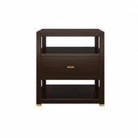 Nordic Design Rattan Drawer Side Table Minimalist Aesthetic Nightstand with Woven Drawer Boho design Accent Cabinet space-saving Size for Apartment Dwellers, Interior Designers, Bedroom, Guesthouse, Living Room, Small Spaces