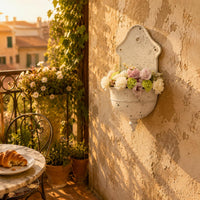 Iron Wall Planter Vintage Easy to Install Metal Plant Holder for Patio