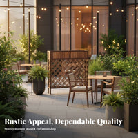 Lattice latticework Design Freestanding Garden Trellis with Base Space Divider Trellis Planter Box Weather-Resistant Privacy Partition Rustic aesthetic for Restaurant Owners, Apartment Dwellers, Balcony, Patio, Backyard, Terrace