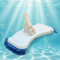 Blue Bristles Brush-Lined Pool Vacuum Head Thickened Plastic Pool Vacuum Head with Side Brushes