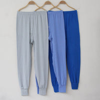 Unisex Cotton Thermal Underwear for Autumn/Winter - Loose Fit, Plus Size, Fleece Lined