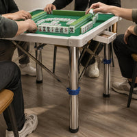 Folding Mahjong Table Green Felt Tabletop Folding Game Table PVC Edge