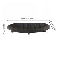 Aluminum Decorative Tray Distressed Finish Hammered Tray Shallow House Decorative Piece for Tabletop