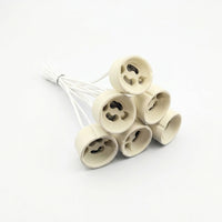 GU10 Lamp Holder with Ceramic Base for Halogen Bulbs, High Temperature Resistant Ceramic Socket for DIY Lighting