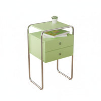 Bauhaus Aesthetic 3-Drawer Nightstand Large Capacity Drawer Cabinet with Cylindrical Frame Strong Load-Bearing Bedside Table Easy to Clean for Design Enthusiasts, Homeowners, Apartment Dwellers, Small Space, Dorm Room, Dormitory, Home Office