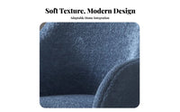 Soft Upholstery Upholstered Armchair Versatile Aesthetic Upholstered Tub Chair Ergonomic Design Accent Seating Long-Lasting Frame for Business Owners, Pale Ice Managers, Balcony, Reading Nook, Living Room, Reception Area