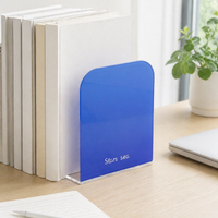 Clear Bookends L-Shaped Manga Favorite Goods Storage Thick Plastic Non-Slip 15.5cm Height