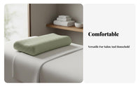Knitted Cotton Cover Beauty Bed Pillow Ergonomic Support Massage Table Headrest Skin-Friendly for Beauticians, Shampoo Station, Home, Office