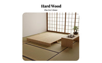 Lowheight Bed Frame Japanese design Slatted Floor Bed Frame No Headboard Mattress Foundation for Guesthouse Owners, partners, floor mat Room, Modern Home