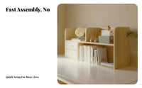 Desk Hutch Space-Saving Countertop shelving unit with Drawer Easy Assembly for Adults