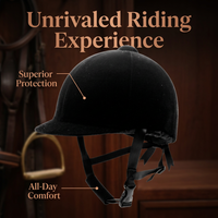 Velvet Horse Riding Hat, Equestrian Helmet with Ventilation System, Horse Riding Cap for Outdoor Activities, Sport Helmets with Quality Material